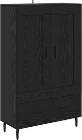vidaXL Highboard Μαύρη Οξυά 69,5 x 31 x 115 εκ. Επεξεργασμένο ξύλο