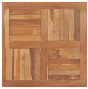vidaXL Επιφάνεια Τραπεζιού Τετράγωνη 80x80x2,5 εκ. Μασίφ Ξύλο Teak