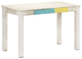 vidaXL Τραπεζαρία Λευκή 120 x 60 x 76 εκ. από Μασίφ Ξύλο Μάνγκο