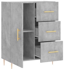 vidaXL Ντουλάπι Γκρι Σκυροδέματος 69,5x34x90 εκ. Επεξεργασμένο Ξύλο