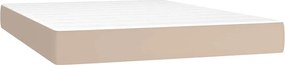 vidaXL Κρεβάτι Boxspring με Στρώμα Καπουτσίνο 180x200 εκ. Συνθ. Δέρμα