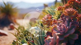 Intra Συλλεκτικό Ξύλινο Παζλ Plywood  4mm - Vibrant Desert Succulent Plants Group Σε Ξύλινο Κουτί - Διαστάσεις: 10x10 cm – 25 κομμάτια