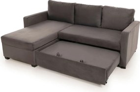 Γωνιακός Καναπές Κρεβάτι Γκρι KADO 153x236x90