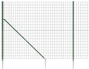 vidaXL Συρματόπλεγμα Περίφραξης Πράσινο 1,4 x 25 μ. με Καρφωτές Βάσεις