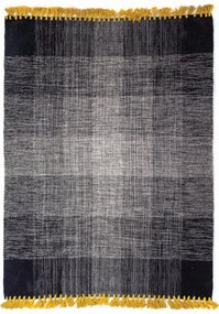 Χαλί Urban Cotton Kilim Tessa Black-Gold Royal Carpet 070x140cm