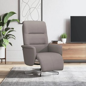 vidaXL Πολυθρόνα Ανακλινόμενη με Υποπόδιο Taupe Υφασμάτινη