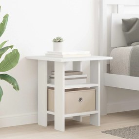 vidaXL Κομοδίνο Λευκό 41 x 40 x 45 εκ Επεξεργασμένο Ξύλο