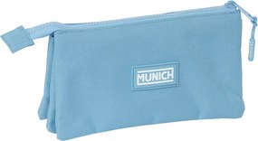 Τριπλή Κασετίνα Munich Basic Μπλε 22 x 12 x 3 cm