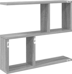 vidaXL Ράφι Τοίχου Γκρι Sonoma 60 x 12 x 50,5 εκ