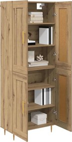 vidaXL Highboard Artisan Oak 69,5 x 34 x 180 εκ. Επεξεργασμένο ξύλο
