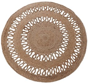 Χαλί Στρογγυλό από Γιούτα, με διάμετρο 120cm - Σε φυσικές αποχρώσεις