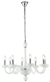 Φωτιστικό Οροφής Alfiere I-ALFIERE/8 BCO 8xE14 Φ74cm 178cm White Luce Ambiente Design Glass