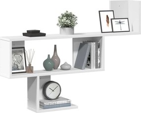 vidaXL Ράφι Τοίχου Λευκό 100x15x70 εκ. από Επεξεργασμένο Ξύλο