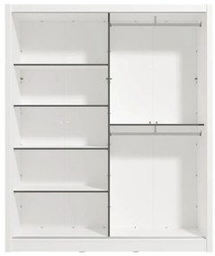 Ντουλάπα με Καθρέφτη Albi 180 Λευκό 180x60x216 εκ. 180x60x216 εκ.