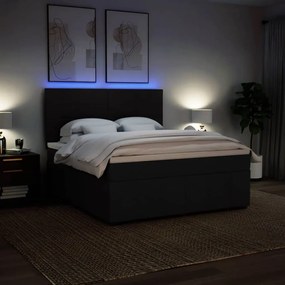 ΚΡΕΒΑΤΙ BOXSPRING ΜΕ ΣΤΡΩΜΑ ΜΑΥΡΟ 180X200 ΕΚ. ΥΦΑΣΜΑΤΙΝΟ 3294049