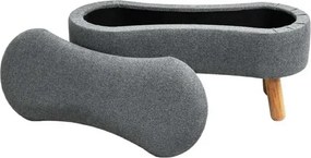 Stewehome Πουφ & Παγκάκι με Ξύλινα Πόδια Κομψό Design λευκό 85x15x41 cm