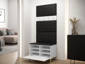 Σετ διαδρόμου Hartford F102, 196x84x46cm, 32 kg, Craft δρυς, Οικολογικό δέρμα, Πλαστικοποιημένη μοριοσανίδα, Εντοιχισμένη, Τοίχου | Epipla1.gr