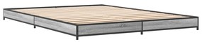 vidaXL Πλαίσιο Κρεβατιού Γκρι Sonoma 140x190 εκ. Επεξ. Ξύλο &amp; Μέταλλο
