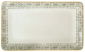 Πιατέλα Σερβιρίσματος Ορθογώνια Vintage PR222686410 27x16cm Beige Oriana Ferelli® Πορσελάνη