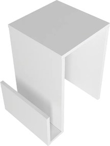 Τραπεζάκι βοηθητικό Regnar Megapap χρώμα λευκό  43,1x33,5x52εκ.