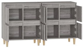 vidaXL Ντουλάπι 2 τεμ. Γκρι Sonoma 60x35x70 εκ. από Επεξεργασμένο Ξύλο