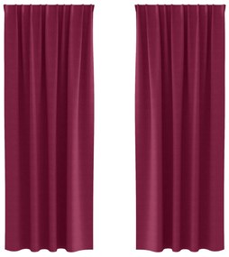 vidaXL Κουρτίνες με κουρτίνες 2 pcs Κόκκινο 225 x 140 εκ. Πολυεστέρας
