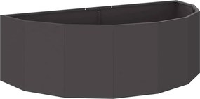 vidaXL Γλάστρα Μαύρο 120 x 60 x 35 cm Ατσάλι