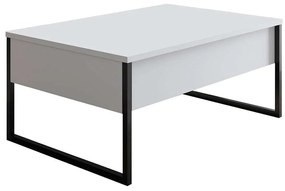 Τραπέζι Σαλονιού Luxe 618BLY1125 90x60x40cm White-Black