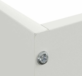 vidaXL Περίγραμμα γκαζόν Λευκό 60 x 60 x 13 εκ Ατσάλι