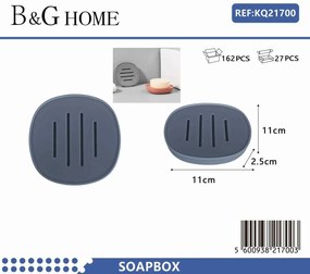 Σαπουνοθήκες μπάνιου πλαστικές - Σετ 9pcs - Blue - 21700