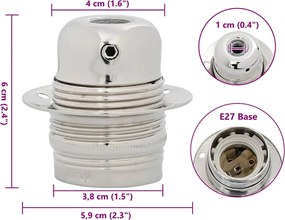 vidaXL Λαμπτήρες 2 τεμ Σατινέ Νικέλιο E27