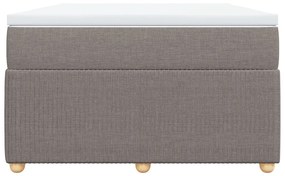 Κρεβάτι Boxspring με Στρώμα Taupe 120x200 εκ. Υφασμάτινο - Μπεζ-Γκρι