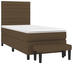 ΚΡΕΒΑΤΙ BOXSPRING ΜΕ ΣΤΡΩΜΑ ΣΚΟΥΡΟ ΚΑΦΕ 90X200 ΕΚ. ΥΦΑΣΜΑΤΙΝΟ 3136648