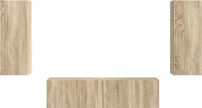 vidaXL Σετ επίπλου τηλεόρασης 2 pcs Δρύς Sonoma Επεξεργασμένο ξύλο
