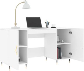 vidaXL Γραφείο Λευκό 140 x 50 x 75 εκ. από Επεξεργασμένο Ξύλο