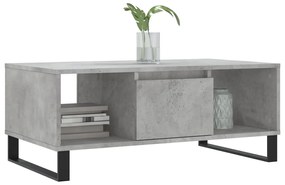 vidaXL Τραπεζάκι Σαλονιού Γκρι Σκυροδ. 90x50x36,5 εκ. Επεξεργ. Ξύλο