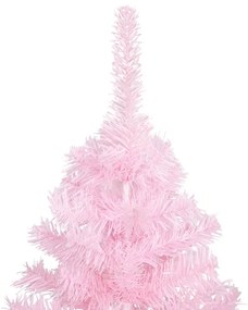 vidaXL Χριστουγεν. Δέντρο Προφωτισμένο Τεχνητό Μπάλες Ροζ 120εκ PVC