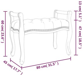 Πάγκος Μπλε 80 x 45 x 60 εκ. Βελούδινος - Μπλε