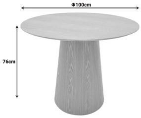Tραπέζι Donda pakoworld mdf sonoma Φ100x76εκ