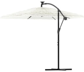 Ομπρέλα Κήπου με Ατσάλινο Ιστό Λευκή 246x246x230 εκ. - Λευκό