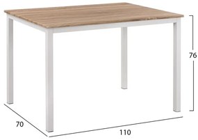 ΣΕΤ 5ΤΜΧ ΤΡΑΠΕΖΙ 110X70Χ76 SONAMA &amp; ΚΑΡΕΚΛΕΣ VEGAS ΛΕΥΚΟ ΚΑΘΙΣΜΑ HM11015
