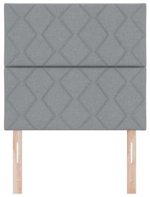 vidaXL Υφασμάτινο Κεφαλάρι Geometric Ανοιχτό γκρι 90 cm ύφασμα