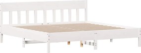 vidaXL Σκελετός Κρεβ. Χωρίς Στρώμα Λευκό 180x200 εκ Μασίφ Πεύκο