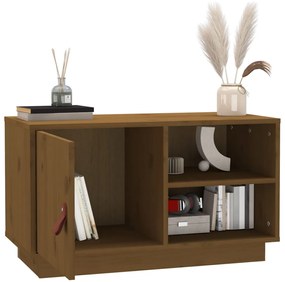 vidaXL Έπιπλο Τηλεόρασης Καφέ Μελί 70x34x40εκ από Μασίφ Ξύλο Πεύκου