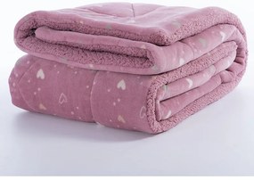 Παιδικό κουβερτοπάπλωμα 160x220 Hearts Look Rose 5205495590233