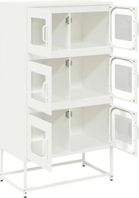 vidaXL Highboard Λευκό 68x39x123 cm Ατσάλι