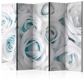 Διαχωριστικό με 5 τμήματα - Satin Rose (Turquoise) II [Room Dividers]