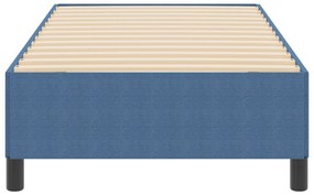 vidaXL Κρεβάτι Μπλε 100x200 εκ Μπουκλέ Ύφασμα