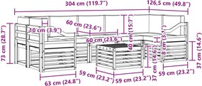vidaXL Σειρά Καναπέ Εξωτερικού 8 pcs Λευκό και Κρεμ Πολυεστέρας