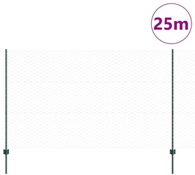 vidaXL Πόλοι Φράχτη 5 τμχ U-Channel Πράσινοι 140 εκ. Μετάλλου